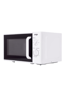 Мікрохвильова піч Ergo EM-2070, White, 700W, 20 л, звичайна (соло), 5 рівнів потужності, поворотні пермикачі