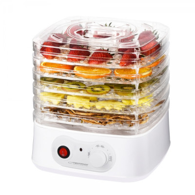 Сушарка овочів та фруктів Esperanza EKD004 Appetissant, White, 250 Вт, вбудований вентилятор, 5 сіток, 8 програм