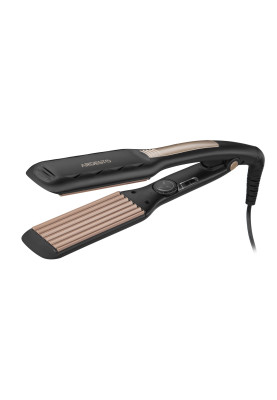 Щипці-гофре Ardesto HS-612, Black, 65W, 110-215°C, керамічна поверхня нагрівального елементу, створення візуального обсягу; автоматичне вимикання, обертання шнура на 360°, вологе та сухе використання, індикатор безпечного використання