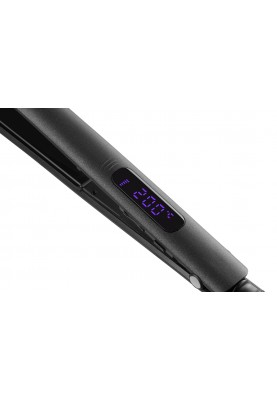 Випрямляч (Праска) для волосся Ardesto HS-615D, Black, 50W, 110-230°C, керамічне покриття нагрівального елементу, автовимкнення, шнур з обертанням на 360°, дисплей, електронне управління