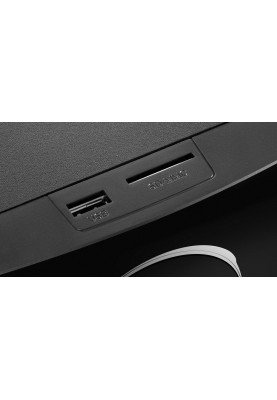 Колонки 2.1 REAL-EL M-580 Black, сателіти 2 x 14 Вт, сабвуфер 30 Вт, МДФ, Bluetooth, FM-тюнер, USB/SD, дисплей, живлення від мережі 220V, керування спереду + пульт ДК