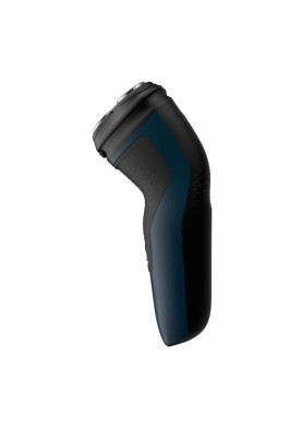 Електробритва Philips Shaver Series 1000 S1131/41 Black, роторна, сухе гоління, 3 плаваючі головки для гоління, 27 самозагострючих лез PowerCut, гнучкі головки 4D, система самоочищення, водонепроникний корпус, живлення акумулятор/мережа