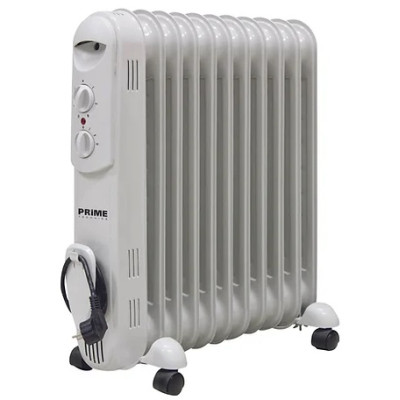 Обігрівач масляний PRIME Technics HMR 1121, White, 2300W, підлоговий, площа приміщення рекомендована 25 м², 11 секцій, 3 температурних режими, захист від перегріву