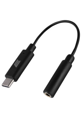 Кабель USB Type-C-3.5 мм 0.3 м 2E Black (2E-MAC010)