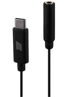Кабель USB Type-C-3.5 мм 0.3 м 2E Black (2E-MAC010)
