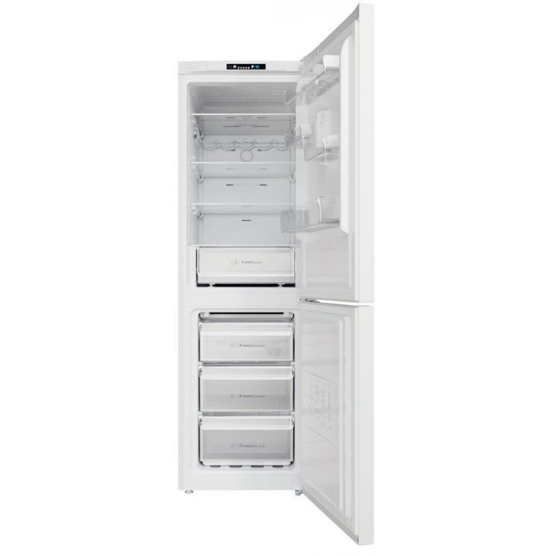 Холодильник Indesit INFC8 TI21W 0, White, двокамерний, нижня мор. камера, No Frost, загальний об'єм 335L, корисний об'єм 231L/104L, A+, 191x60x68 см