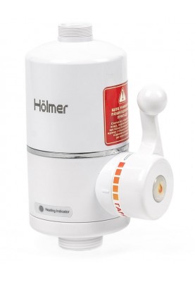 Водонагрівач проточний Holmer HHW-201, White, 3000W, механічне керування, IPX4, захист від включення без води, захист від перегріву
