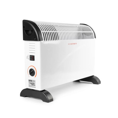 Конвектор електричний Holmer HCH-202W, White, 2000W, підлоговий, 25м2, механічне керування, захист IP20, захист від перегріву, терморегулятор