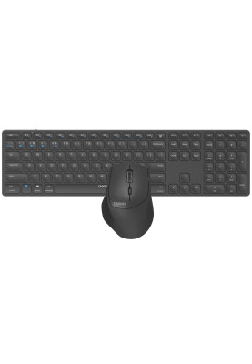 Комплект бездротовий Rapoo 9800M, Dark Grey, Optical, Bluetooth+Wireless, клавіатура+миша