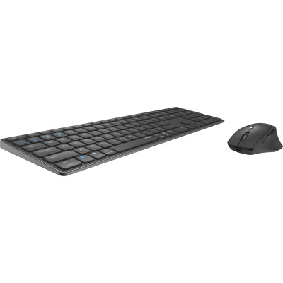 Комплект бездротовий Rapoo 9800M, Dark Grey, Optical, Bluetooth+Wireless, клавіатура+миша