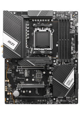 Материнська плата AM5 MSI PRO X670-P WIFI, X670, 4xDDR5, Int.Video(CPU), 6xSATA3, 4xM.2, 3xPCI-E 16x, 1xPCI-E 1x, ALC4080, RTL8125BG, WiFi 6, Bluetooth 5.2, 13xUSB3.2/4xUSB2.0, HDMI/DP/Type-C, ATX