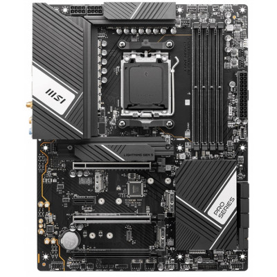 Материнська плата AM5 MSI PRO X670-P WIFI, X670, 4xDDR5, Int.Video(CPU), 6xSATA3, 4xM.2, 3xPCI-E 16x, 1xPCI-E 1x, ALC4080, RTL8125BG, WiFi 6, Bluetooth 5.2, 13xUSB3.2/4xUSB2.0, HDMI/DP/Type-C, ATX