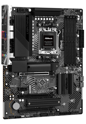 Материнська плата AM5 ASRock X670E PG Lightning, X670, 4xDDR5, Int.Video (CPU), 4xSATA3, 3xM.2, 1xPCI-E 5.0 16x, 2xPCI-E 4.0 16x, 1xPCI-E 4.0 1x, 1xM.2 (Key E), ALC897, RTL8125BG, 10xUSB3.2/6xUSB2.0, HDMI/DP, CrossFire, ATX
