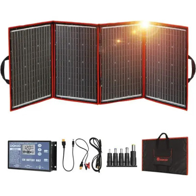 Портативна сонячна панель DOKIO 220W Solar Panel, FFSP-220m, 220W, 12V, складна, мобільна з контролером