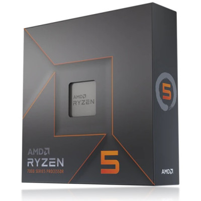 Процесор AMD (AM5) Ryzen 5 7600X, Box, 6x4.7 GHz (Turbo Boost 5.3 GHz), Radeon Graphics, L3 32Mb, Zen 4, 5 nm, TDP 105W, розблокований множник, система охолодження в комплекті не йде (10