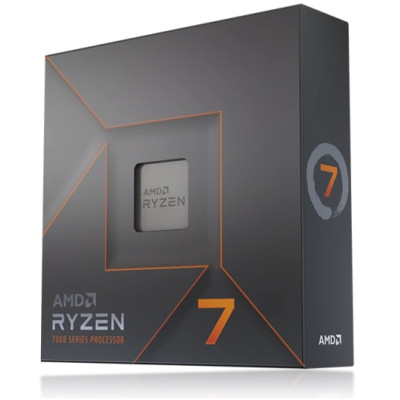 Процесор AMD (AM5) Ryzen 7 7700X, Box, 8x4.5 GHz (Turbo Boost 5.4 GHz), Radeon Graphics, L3 32Mb, Zen 4, 5 nm, TDP 105W, розблокований множник, система охолодження в комплекті не йде (100-100000591WOF)