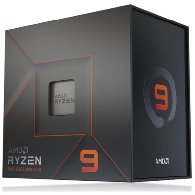 Процесор AMD (AM5) Ryzen 9 7900X, Box, 12x4.7 GHz (Turbo Boost 5.6 GHz), Radeon Graphics, L3 64Mb, Zen 4, 5 nm, TDP 170W, розблокований множник, система охолодження в комплекті не йде (100-100000589WOF)