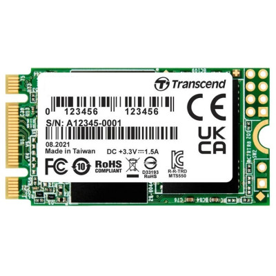Твердотільний накопичувач M.2 250Gb, Transcend 425S, SATA3, 3D TLC, 500/330 MB/s, формат 2242 (TS250GMTS425S)