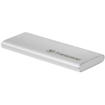 Зовнішній накопичувач SSD, 500Gb, Transcend ESD260C, Silver, USB 3.1, 520/460 MB/s, 3D TLC (TS500GESD260C)