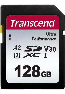 Карта пам'яті SDXC, 128Gb, Сlass10 UHS-I U3 V30 A2, Transcend 340S (TS128GSDC340S)