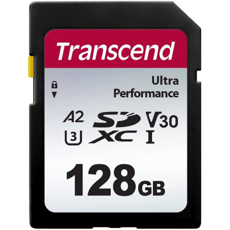 Карта пам'яті SDXC, 128Gb, Сlass10 UHS-I U3 V30 A2, Transcend 340S (TS128GSDC340S)