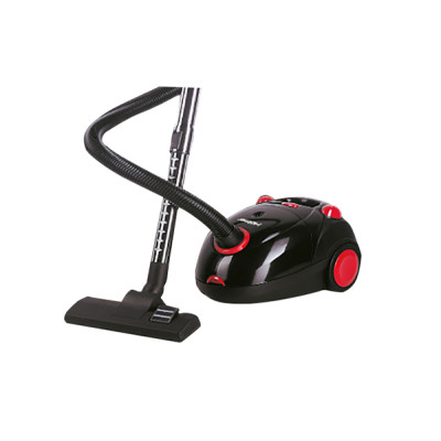 Пилосос Holmer HVC-09 ECO Black, 900W, мішковий, об'єм пилезборника 2л, багаторазовий мішок, насадки: універсальна щітка підлога/килим; 2в1 для м'яких меблів і щілинна, телескопічна трубка, багатоступінчастий мікрофільтр