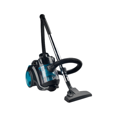 Пилосос Eisen EVC-290 ECO Cyclone Black/Blue, 900W, контейнер, об'єм пилозбірника 3л, насадки: універсальна щітка підлога/килим; 2в1 для м'яких меблів і щілинна, HEPA-фільтр, регулювання потужності на корпусі, функція видування, MULTI CYCLON TECHNOLOGY