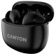 Навушники Canyon TWS-5, Black, бездротові (Bluetooth), мікрофон, зарядний бокс, стереозвук, функція "Handsfree", 40 / 500 mAh (CNS-TWS5B)