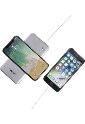Універсальна мобільна батарея 10000 mAh, Intenso WPD10000, Grey, бездротова зарядка (Qi), 2xUSB, 1xType-C, PD, QC3.0 (7343531)