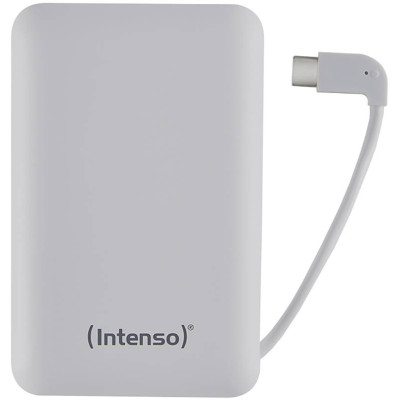Універсальна мобільна батарея 10000 mAh, Intenso XC10000, White, 1xUSB, 1xUSB Type-C, вбудований кабель Type-C (7314532)