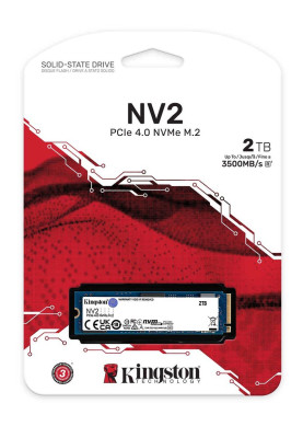 Твердотільний накопичувач M.2 2Tb, Kingston NV2, PCI-E 4.0 x4, 3D TLC, 3500/2800 MB/s (SNV2S/2000G)