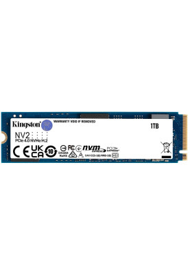 Твердотільний накопичувач M.2 1Tb, Kingston NV2, PCI-E 4.0 x4, 3D TLC, 3500/2100 MB/s (SNV2S/1000G)