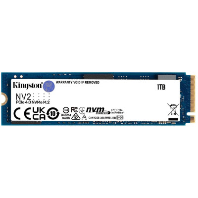 Твердотільний накопичувач M.2 1Tb, Kingston NV2, PCI-E 4.0 x4, 3D TLC, 3500/2100 MB/s (SNV2S/1000G)