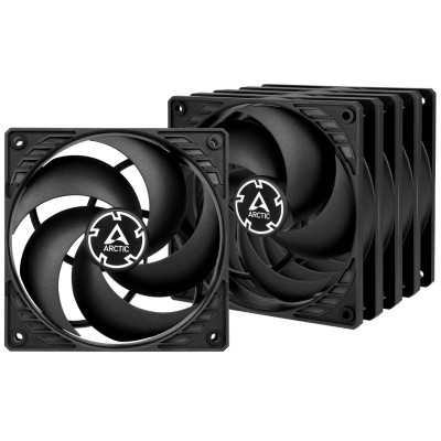Вентилятор 120 мм, Arctic P12, Black, 5 шт, 120х120х25 мм, 1800 об/хв, 3-pin, гідравлічний підшипник (ACFAN00135A)
