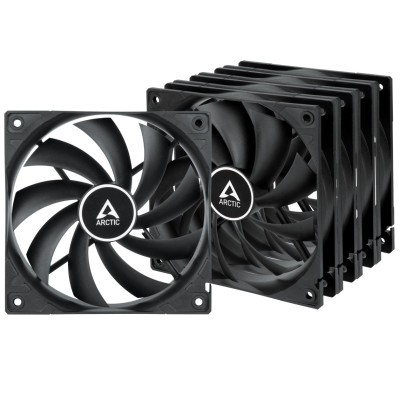 Вентилятор 120 мм, Arctic F12, Black, 5 шт, 120х120х25 мм, 1350 об/хв, 3-pin, гідравлічний підшипник (ACFAN00248A)