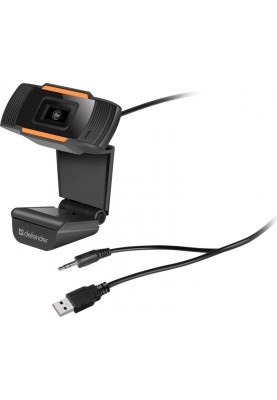 Веб-камера Defender G-Lens 2579, Black, 2 Mp, 1280x720/30 fps, мікрофон, кут огляду 48°, універсальне кріплення, USB, 1.2 м (63179)