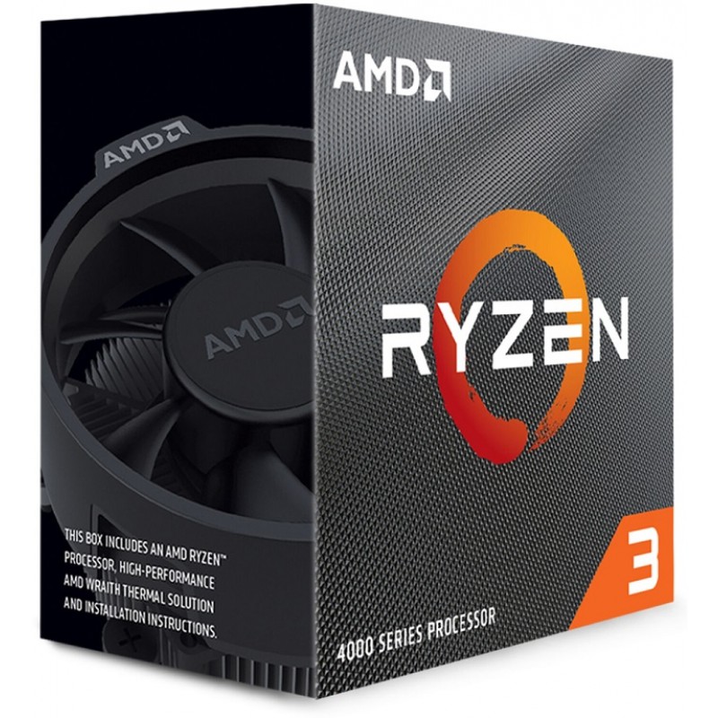 Процесор AMD (AM4) Ryzen 3 4300G, Box, 4x3.8 GHz (Turbo Boost 4.0 GHz), Radeon Graphics (1700 MHz), L3 4Mb, Zen 2, 7 nm, TDP 65W (100-100000144BOX)