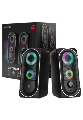 Колонки 2E PCS234 RGB, Black, USB (2E-PCS234BK)