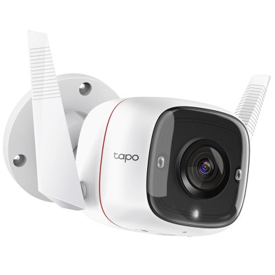 IP камера TP-Link Tapo C310, White, 3 Мп (2304x1296/15 fps), 1/2.7" CMOS, H.264, f/2.2, f=3.89 мм, WiFi (2.4 GHz), день/ніч, ІЧ-підсвічування 850 нм до 30 м, двосторонній аудіозв'язок, microSD, IP66, iOS 10+ / Android 5.0+
