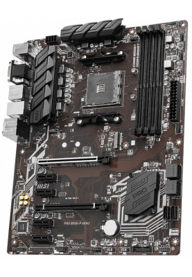 Мат.плата AM4 (B550) MSI PRO B550-P GEN3, B550, 4xDDR4, CrossFire, Int.Video(CPU), 6xSATA3, 1xM.2, 2xPCI-E 16x 3.0, 4xPCI-E 1x 3.0, ALC897, RTL8111H, 6xUSB3.2/6xUSB2.0, VGA/DVI-D/HDMI, ATX