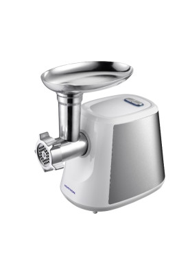 М'ясорубка Hoffson HFMG-3034 White, 1800W, диски для подрібнення 3шт, насадка для ковбасок/«кеббе», реверс, захист від перегріву, металевий корпус