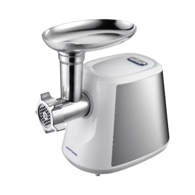 М'ясорубка Hoffson HFMG-3034 White, 1800W, диски для подрібнення 3шт, насадка для ковбасок/«кеббе», реверс, захист від перегріву, металевий корпус