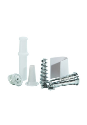 М'ясорубка Liberton LMG-28T White, 2800W, продуктивність 2кг/хв, 3 диски з отворами 3/5/7мм, насадка для томатів/ковбасок/кеббе, реверс, захист мотора від перегріву