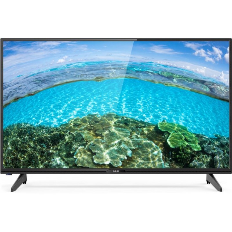 Телевізор 32" Akai UA32HD19T2, LED HD 1366x768, 60 Гц, DVB-T2/C, 3xHDMI, 2xUSB, VESA 200x100