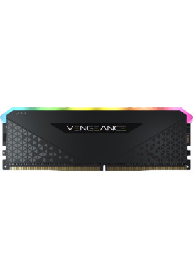 Пам'ять 16Gb DDR4, 3200 MHz, Corsair Vengeance RGB RS, Black, 16-20-20-38, 1.35V, з радіатором (CMG16GX4M1E3200C16)