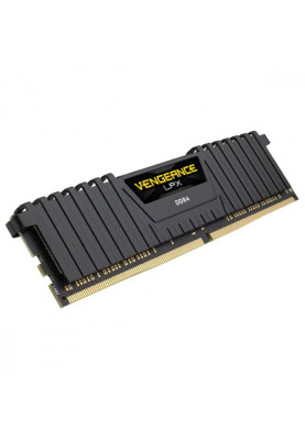 Пам'ять 16Gb DDR4, 3600 MHz, Corsair Vengeance LPX, Black, 18-22-22-42, 1.35V, з радіатором (CMK16GX4M1Z3600C18)