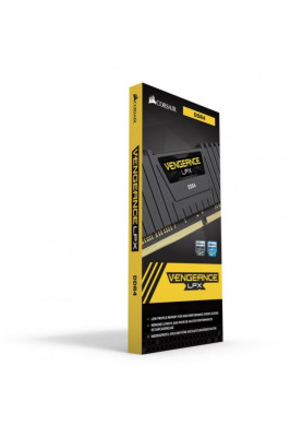 Пам'ять 16Gb DDR4, 3600 MHz, Corsair Vengeance LPX, Black, 18-22-22-42, 1.35V, з радіатором (CMK16GX4M1Z3600C18)
