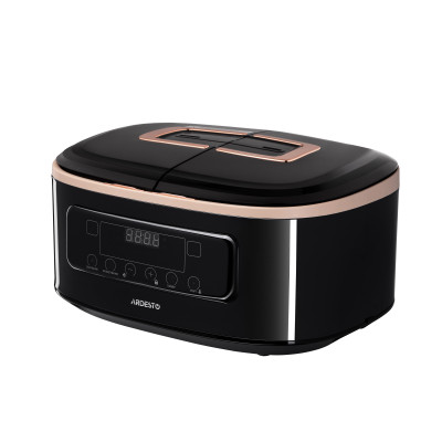 Мультиварка Ardesto DMC-SS1812B, Black, 900W, 2 чаші по 1.5л, 16 програм, LED-дисплей, сенсорне керування, чаші з незалежним налаштуванням програм для кожної чаші, програма «Свій рецепт», книга рецептів