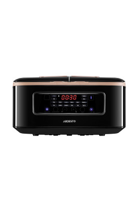 Мультиварка Ardesto DMC-SS1812B, Black, 900W, 2 чаші по 1.5л, 16 програм, LED-дисплей, сенсорне керування, чаші з незалежним налаштуванням програм для кожної чаші, програма «Свій рецепт», книга рецептів