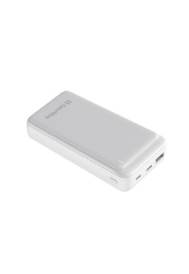 Універсальна мобільна батарея 20000 mAh, ColorWay, 20W, White, Quick Charge 3.0, 3xUSB (Type-C+microUSB), LED индикатор, кабель USB <-> Type C (CW-PB200LPG3WT-PD)